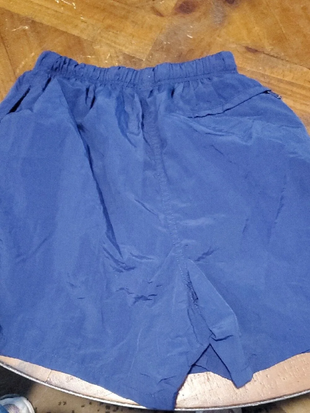 Lands' End Blue Men's Swim Trunks with Drawstring